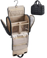BAGSMART travel toiletry bag with removable partition for customizable organization on trips