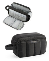 BAGSMART travel toiletry bag with a wide opening for easy makeup access on the go.