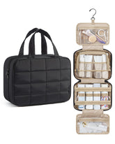 BAGSMART travel toiletry bag with puffy fabric highlights lightweight portability for travel