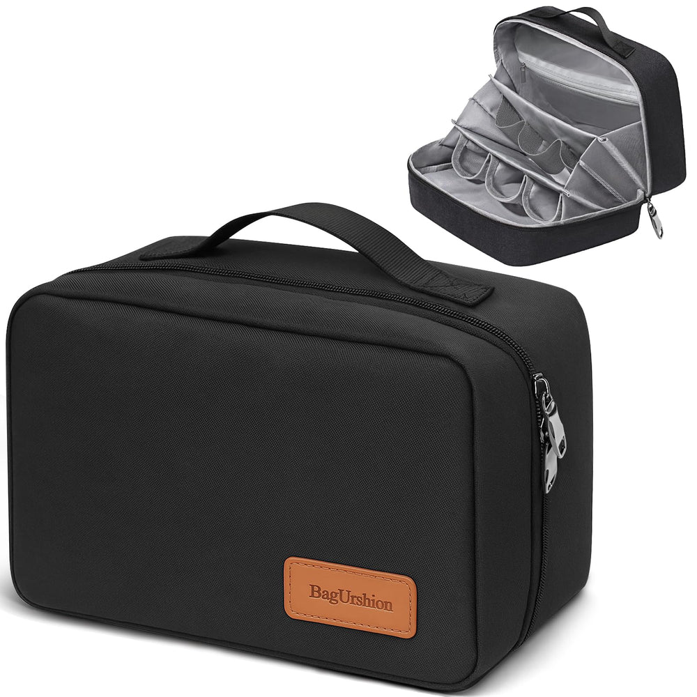 BagUrshion toiletry bag main compartment keeps bottles upright during travel.