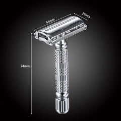 BAILI rust-proof-zinc-alloy-razor-body emphasizes durable metal construction.