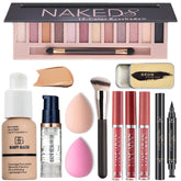 BAISEN DIARY all-in-one makeup kit palette showcases shimmering shadows for versatile day-to-night looks.