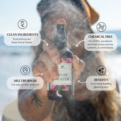 Baja Basics rose water toner for multi-use facial and hair refresh