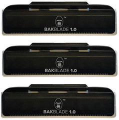 baKblade 1.0 back shaver refill pack—three cartridges for quick, smooth back shaving.