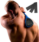 BAKBLADE 2.0 Elite Plus back shaver assembly demonstrates quick, effortless back hair removal.