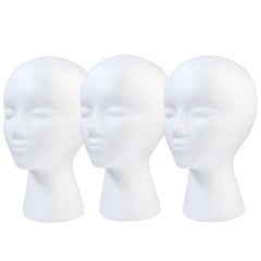 BALABALA 3pcs foam wig head set for secure display and versatile styling anywhere