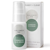 Balance Me Congested Skin Serum bottle for targeted acne spot treatment.