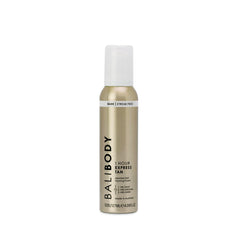 Bali Body 1-Hour Express Self Tanner Foam bottle front view for fast, natural bronze.