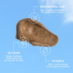 Bali Body deep-dark shade swatch demonstrates customizable tan depth.