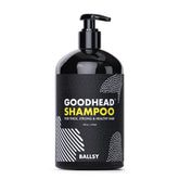 Ballsy Goodhead Shampoo bottle hero promising thicker, healthier hair.