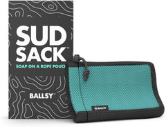 Ballsy Handy Shower Tool in use with soap sack for mess-free lather