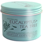 BALM OF GILEAD foot cream application demonstrates tea tree and eucalyptus for refreshing moisture.