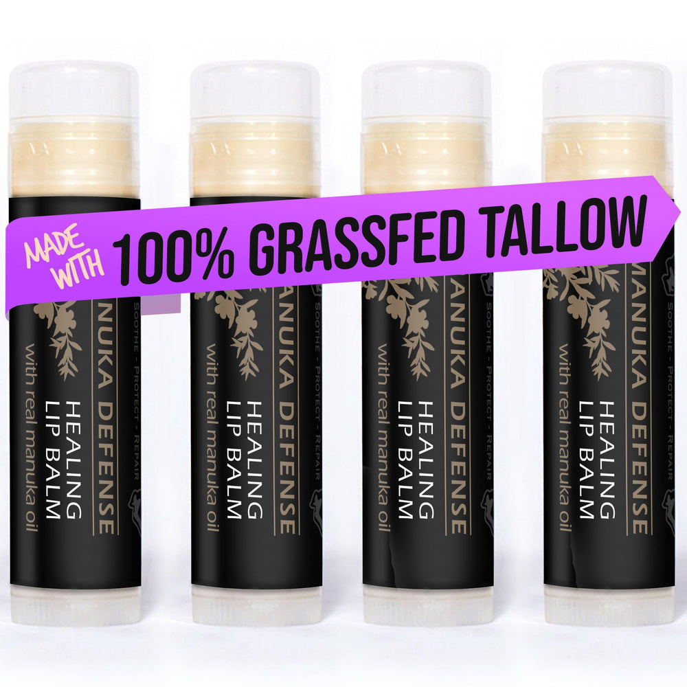 BALM OF GILEAD Manuka Defense lip balm tube for on-the-go moisture.