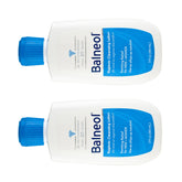 Balneol cleansing lotion bottle shows gentle, travel-ready hygiene for sensitive areas.