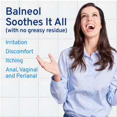 Balneol silky texture close-up conveys smooth feel without residue.