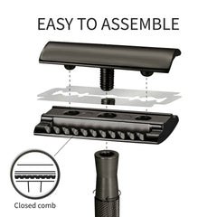 Bambaw five stainless steel blades pack ensures sharp performance for close shaves.