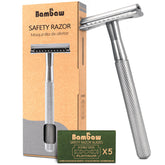 Bambaw double-edge razor in silver for a precise, sustainable shave