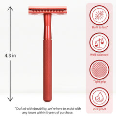 Bambaw double-edged safety razor demonstrates long-lasting, cost-efficient shaving.
