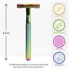 Bambaw safety razor blade pack delivering corrosion-resistant stainless blades.
