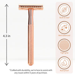 Bambaw razor blades 5-pack ensure sharp, long-lasting blades for multiple shaves