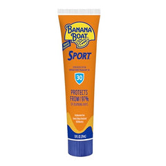Banana Boat Sport Ultra SPF 30 lotion travel-size tube ready for gym bag workouts