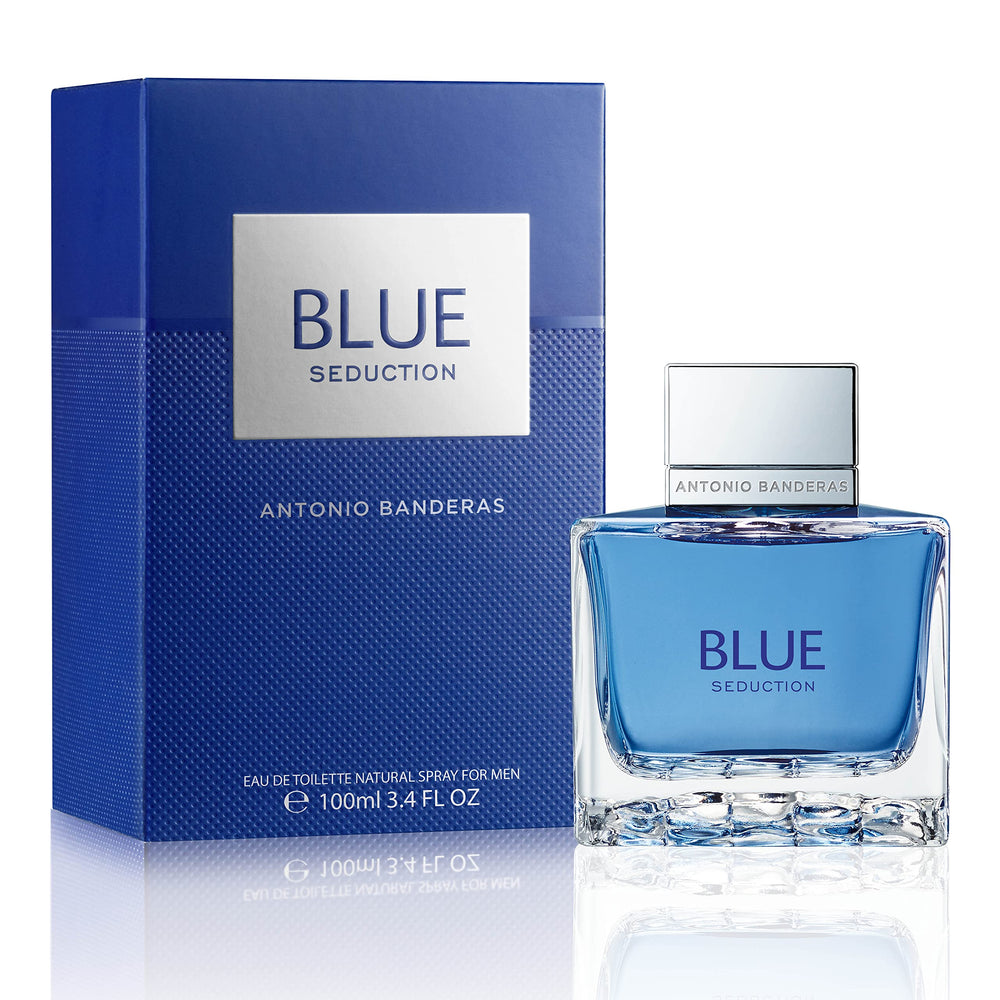 Banderas Blue Seduction bottle front for daily wear and fresh daytime charm