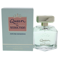 Antonio Banderas Queen of Seduction bottle for evening floral allure.