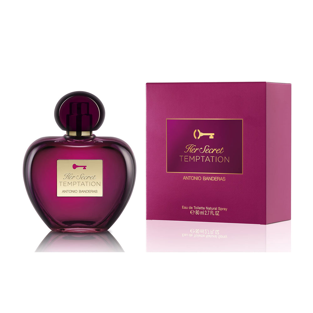 Banderas Secret Femenine bottle closeup highlighting a sophisticated scent for evenings.