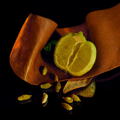 Grapefruit and apple top notes visualizing a bright start from The Secret