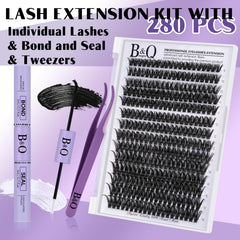 B&Qaugen lash bond bottle—strong adhesion helps secure clusters.