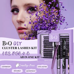 B&Qaugen lashes clusters closeup shows lightweight, natural-looking fullness.