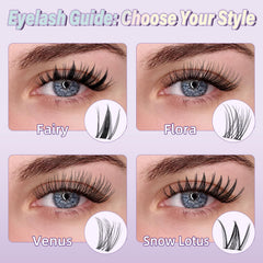 B&Qaugen Venus Lash Clusters Kit DIY tools enable at-home extensions.