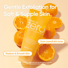 Banila Co Clean it Zero Brightening Peeling Gel texture swirl demonstrates smooth skin prep for glow