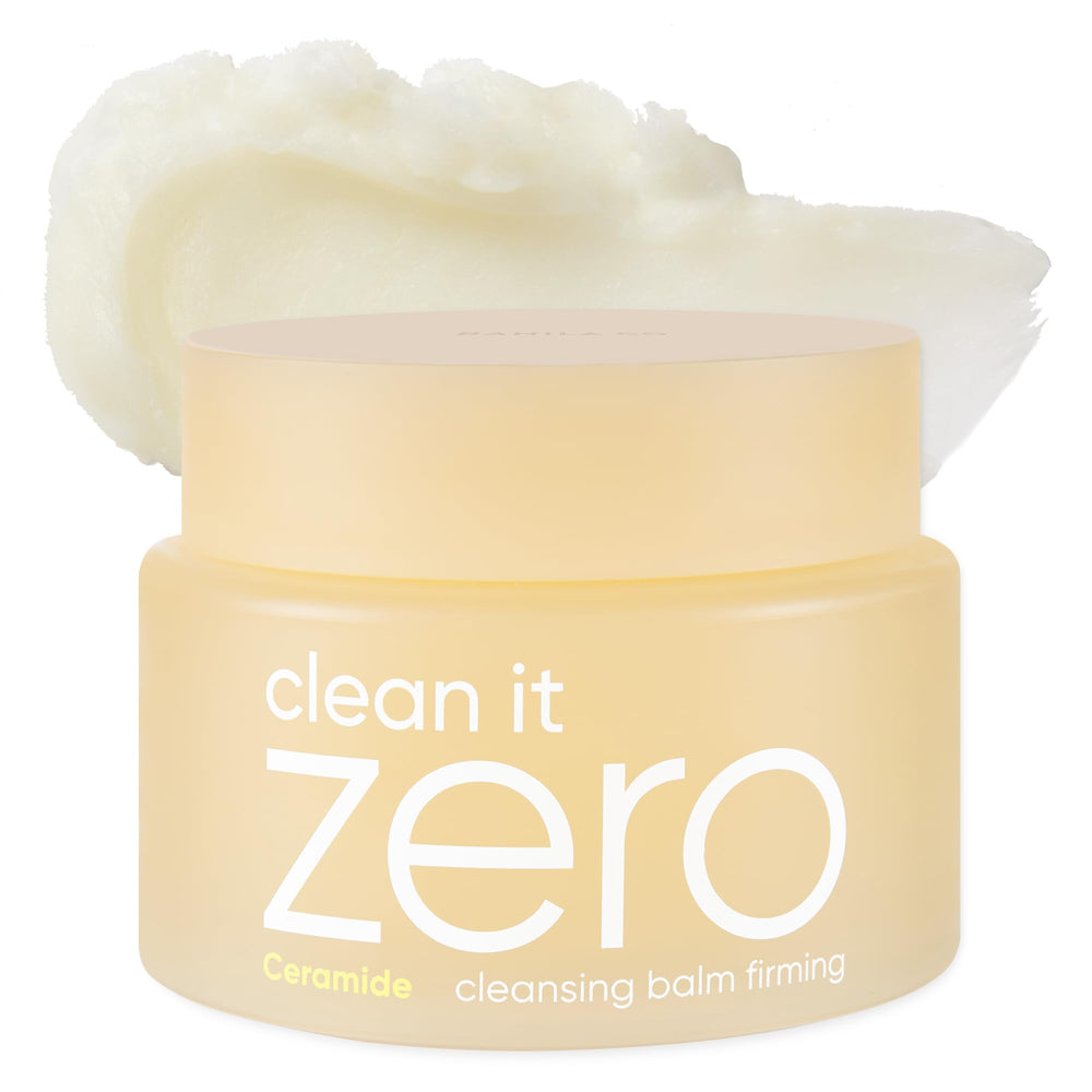 BANILA CO Clean it Zero Firming Cleansing Balm jar closeup for gentle makeup removal and hydration.