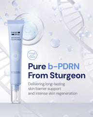 Banobagi PDRN Eye Cream being applied for deep absorption via transfersome tech