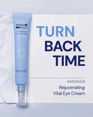 Banobagi PDRN Eye Cream texture swatch emphasizing lightweight, non-greasy finish