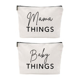 Baobeily Mama and Baby Bag Set canvas front design for chic everyday use