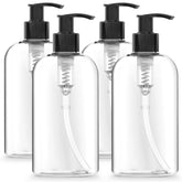Bar5F 12oz empty pump bottle clear shows crystal-clear body for quick liquid identification and monitoring