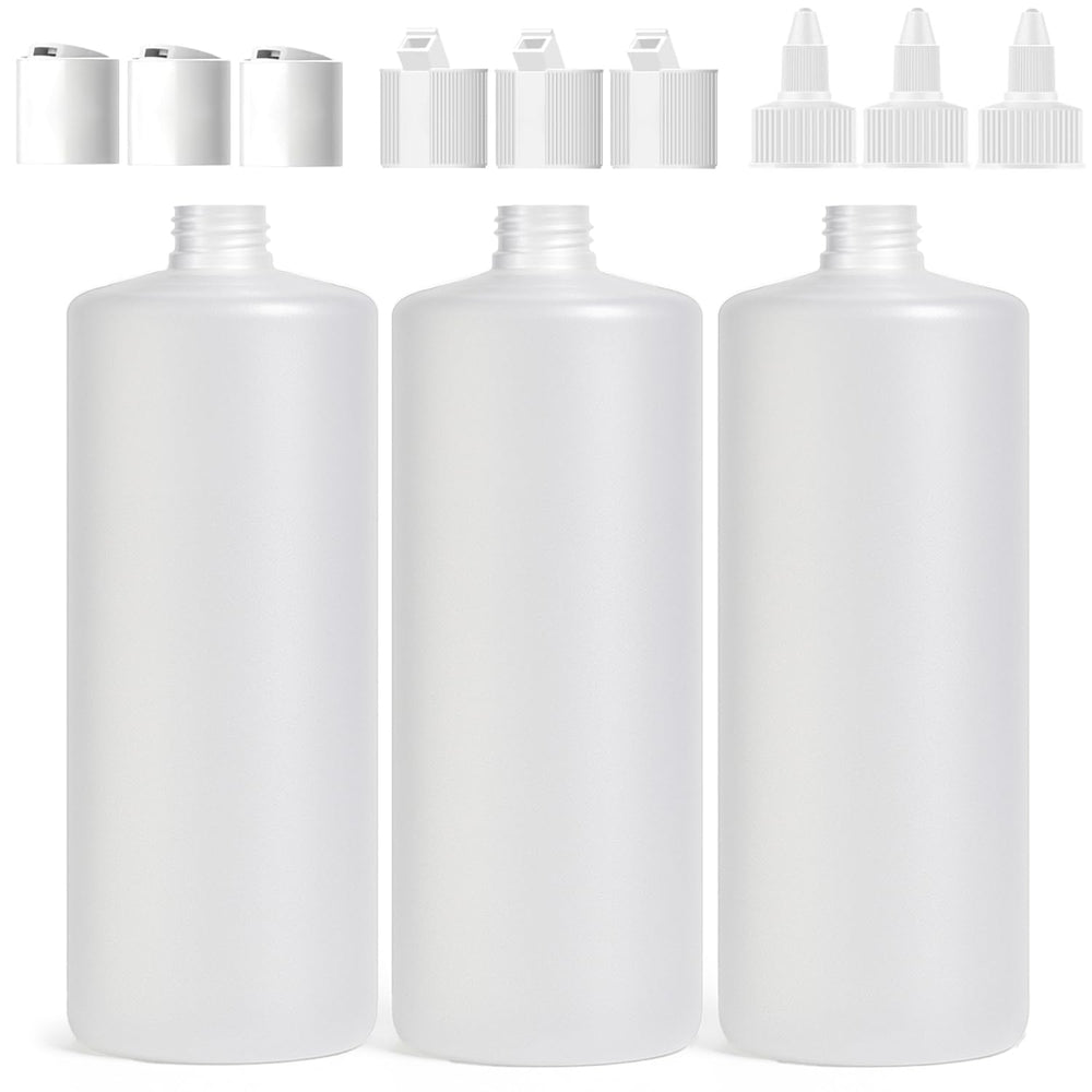 Bar5F large bottles 1-liter kit with three bottles and nine caps for versatile dispensing.