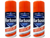 Barbasol Sensitive Shave Cream can front view for smooth, comfortable daily shaving.
