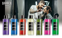 Marmara Barber Cologne label close-up emphasizes amber notes and mature scent