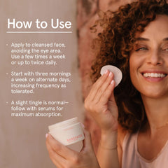 Barefaced Glow Peel Pads pores close-up suggests clearer skin and reduced congestion.