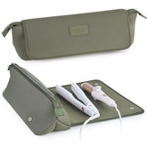 Barefoot Caribou olive travel bag closed to protect tools during travel