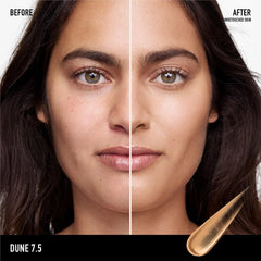 bareMinerals Complexion Rescue swatch on skin reveals natural glow.
