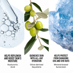 bareMinerals Complexion Rescue hyaluronic acid texture close-up highlighting moisture boost.