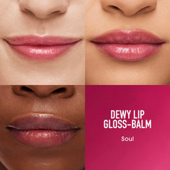 bareMinerals Dewy Lip Gloss-Balm Soul tube ready to hydrate lips.