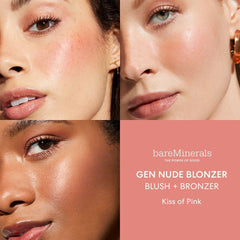 bareMinerals Gen Nude Blonzer bronzer-blush application demonstrates easy blending.