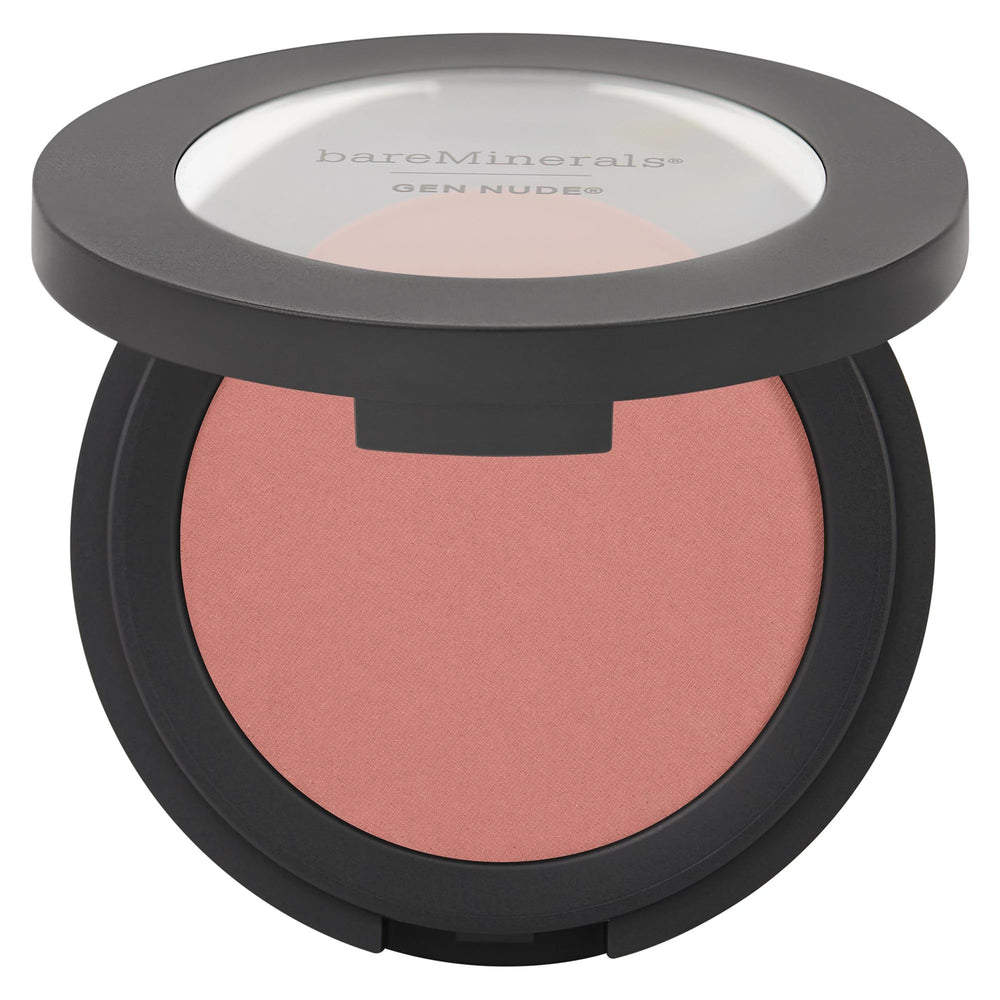 bareMinerals Gen Nude Powder Blush compact closeup showing talc-free formula for natural color
