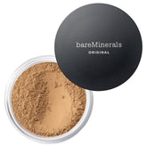 BareMinerals Original Loose Powder Foundation SPF 15 Golden Tan 20 swatch with luminous finish for daily wear