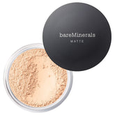 BareMinerals Original Matte Loose Foundation 01 Fair swatch shows buildable coverage for a natural finish.
